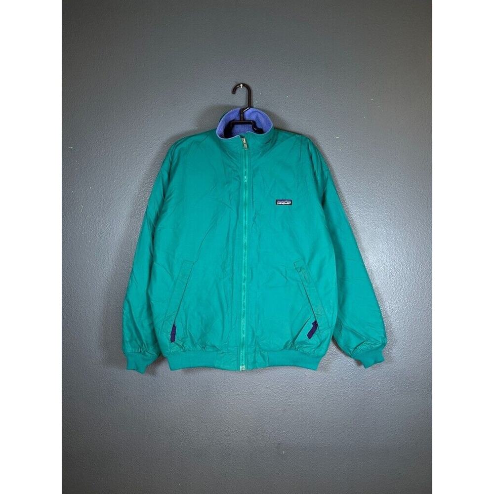 PATAGONIA size S men's vintage jacket fleece turquoise full zip